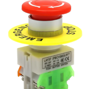 Botão Parada Emergência Cogumelo Pressão 22mm 1na + 1nf