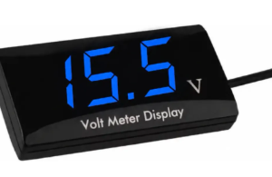 Voltímetro Digital Ipx6 Led Prova D'água 0.56  12v Dc Moto Sobrepor azul