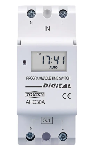 Timer Temporizador Digital Trilho Din 24v Acdc 30a