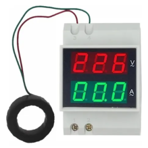 Voltímetro Amperímetro Led 80-300v 200a Ac Ca Painel Din