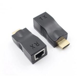Extensor Hdmi 3d 30 Metros Via Cabo De Rede Utp Rj45 Cat5e/6