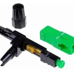 Conector Fast Sc Apc Óptico Fibra Ftth Rápido Verde Com 10