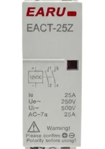 Contator De Potência Rele Auxiliar 12v 2 Polos 25a 2na