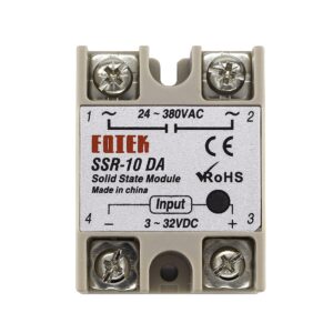 Rele De Estado Sólido Contator Dc 12v Ac 110v 220v Ssr-10da