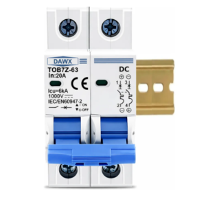 Disjuntor Dc Cc 20a 1000v Bipolar Painel Solar Fotovoltáico
