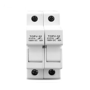 Porta Fusível Solar Fotovoltaico Bipolar 10x38mm 32a 1000v