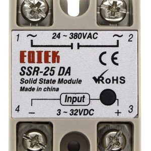 Rele De Estado Sólido Contator Dc 12v Ac 110v 220v Ssr 25da