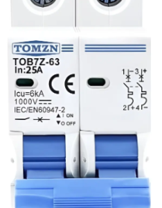 Disjuntor Dc Cc 25a 1000v Bipolar Painel Solar Fotovoltáico