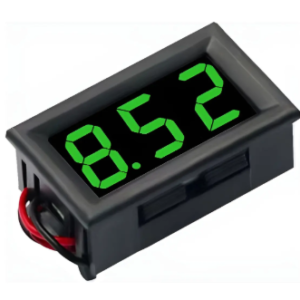 Voltímetro Digital Led Verde 12v 24v 2 Fios Automotivo